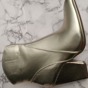 JustFab Metallic Heeled Boots